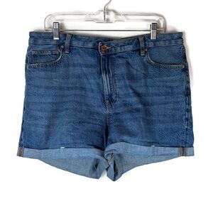 American Eagle Outfitters Highest Rise Mom Short Denim Jean Shorts in Blue